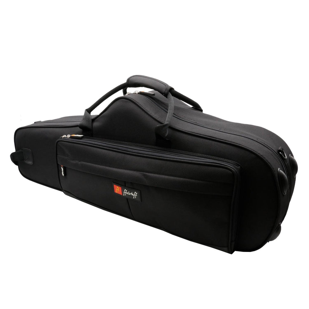 "Professional Line" Contoured Tenor Saxophone Case with 3 Accessory Pockets, Shoulder Straps, Reinforced Handles, and 20mm Padding