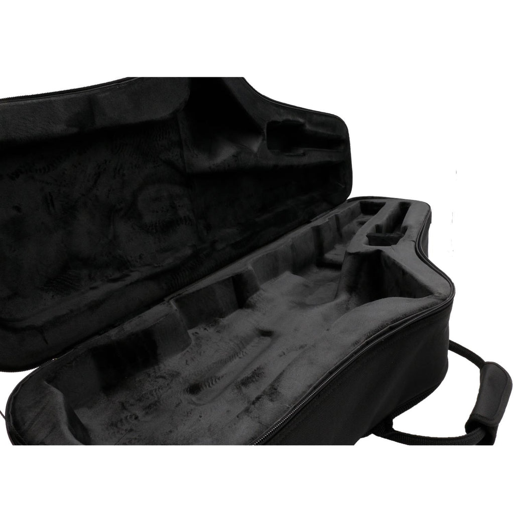 "Professional Line" Contoured Tenor Saxophone Case with 3 Accessory Pockets, Shoulder Straps, Reinforced Handles, and 20mm Padding