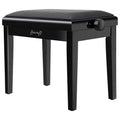 Adjustable Height Wooden Piano Bench with Faux Leather Seat