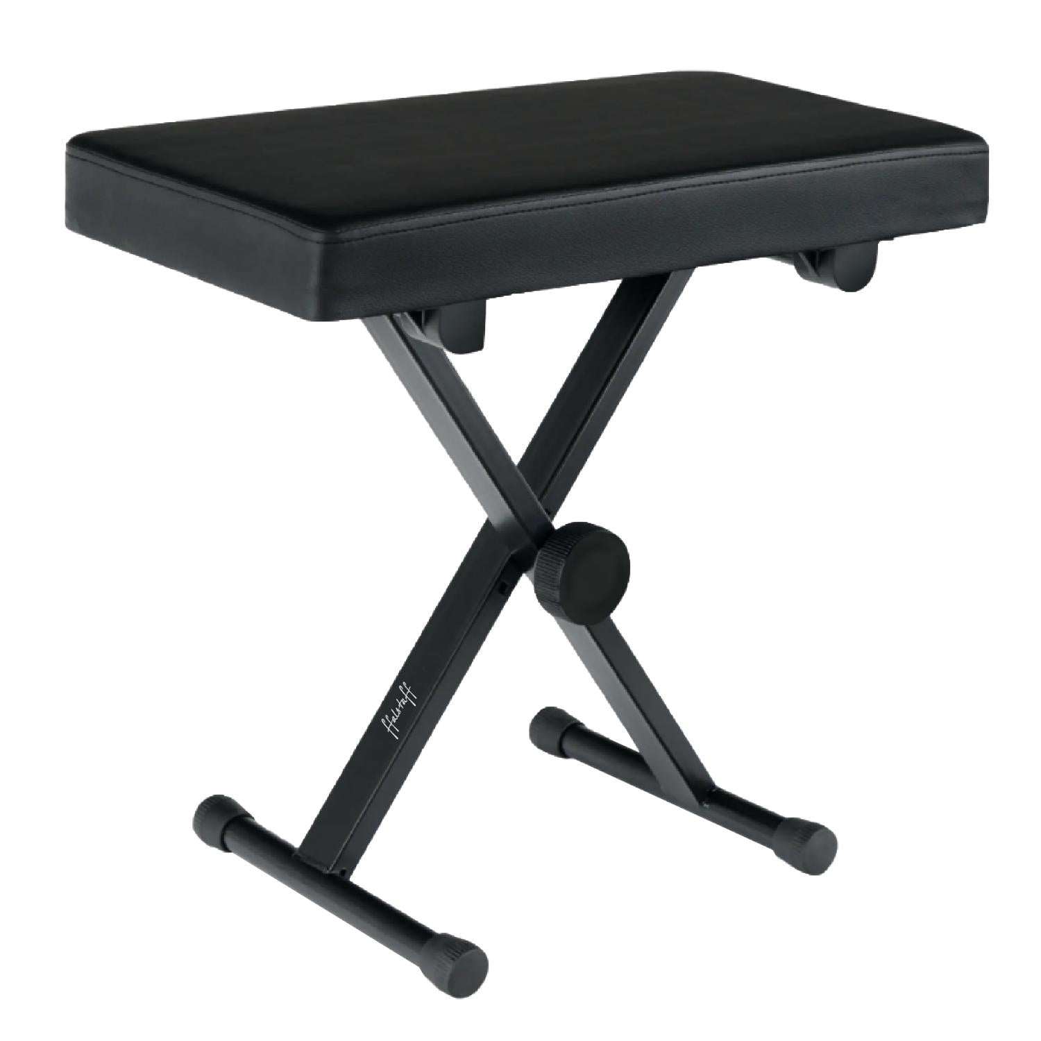 Piano Bench with Adjustable Height and 5cm Padded Faux Leather Seat