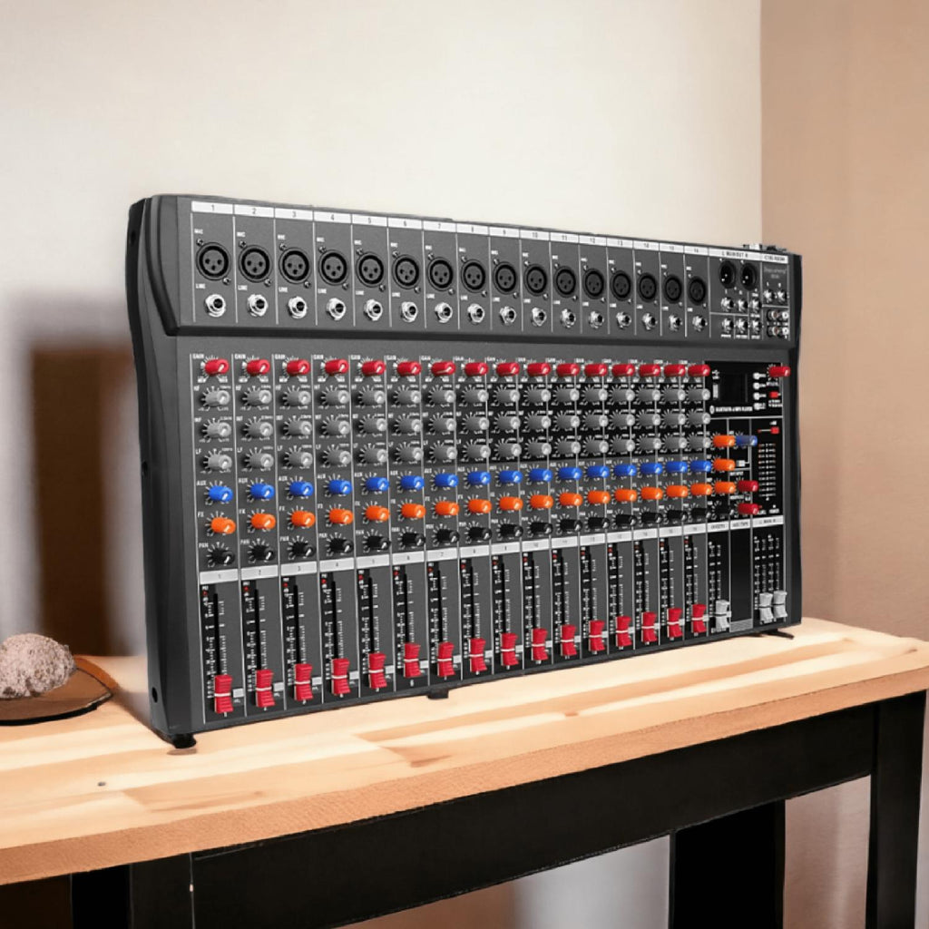 16-channel (true) MP3 USB Bluetooth Mixer/Audio Interface with effects