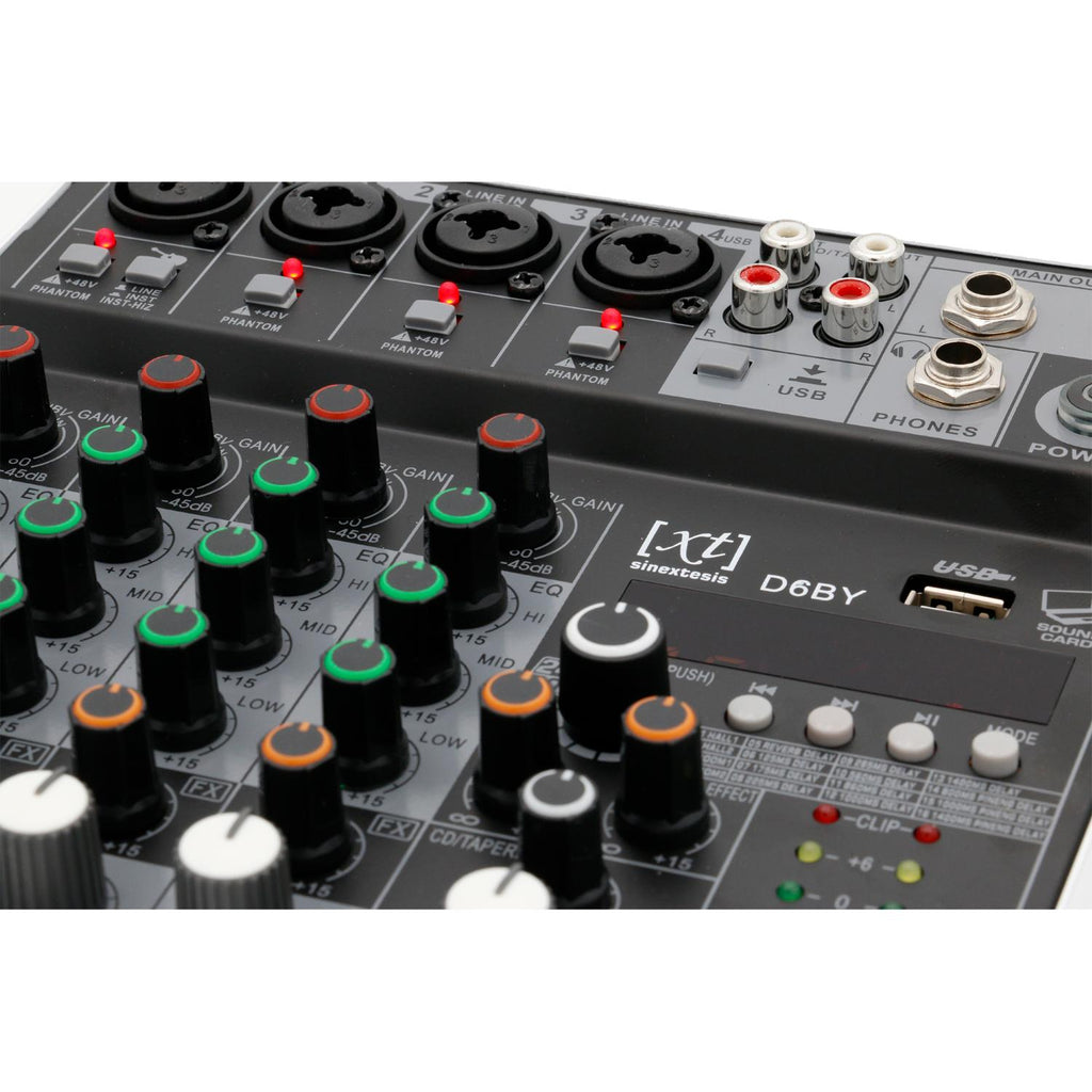 4-channel USB Bluetooth MP3 Mixer/Audio Interface with 16-effect 24-bit DSP by SINEXTESIS