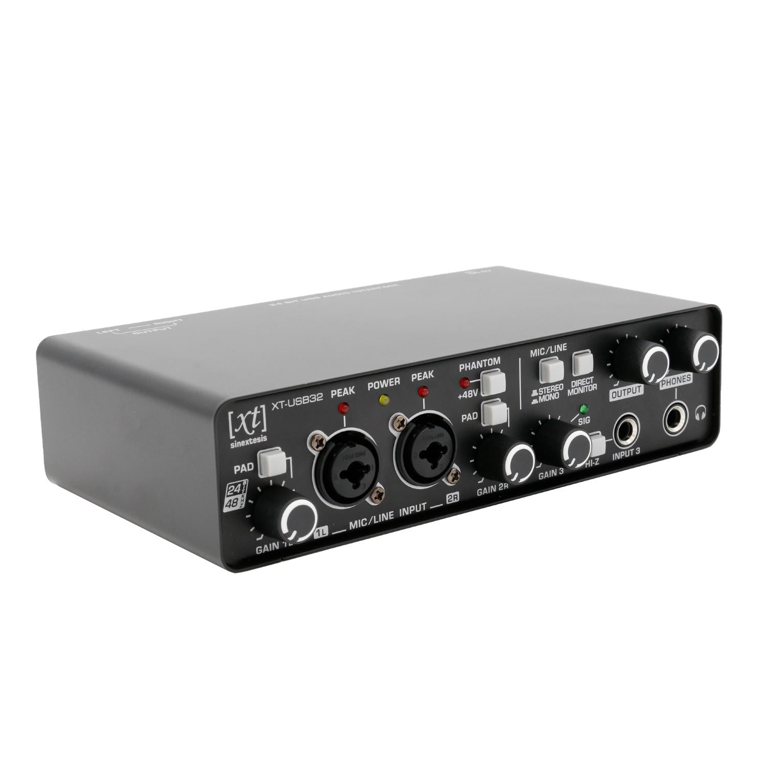 24 bit 48 KHz USB Audio Interface - 3 in / 2 out SINEXTESIS