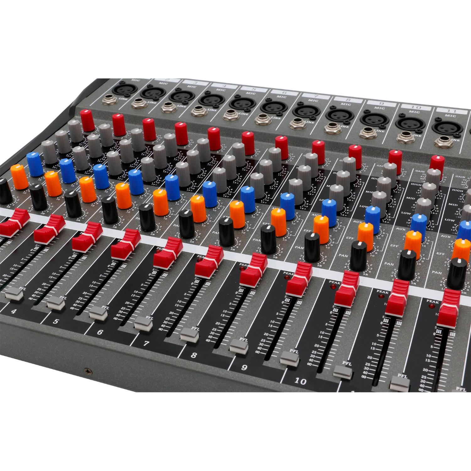16-channel (true) MP3 USB Bluetooth Mixer/Audio Interface with effects