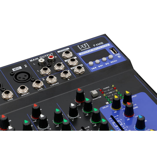 SINEXTESIS 4-Channel Mixer MP3 USB Bluetooth with Echo Effect