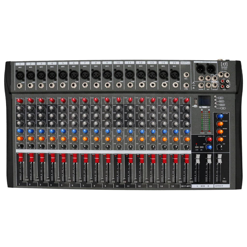 16-channel (true) MP3 USB Bluetooth Mixer/Audio Interface with effects