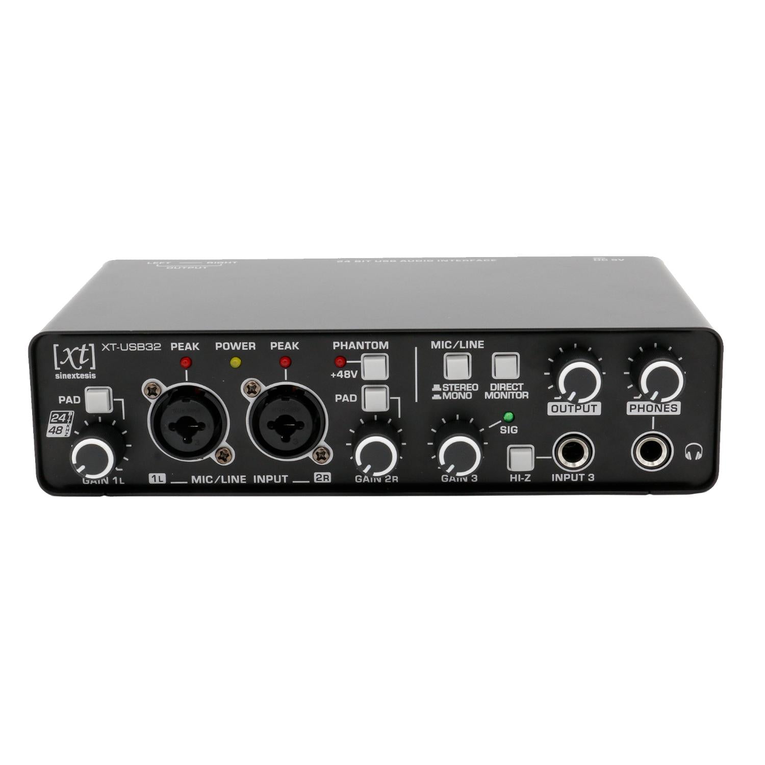 24 bit 48 KHz USB Audio Interface - 3 in / 2 out SINEXTESIS