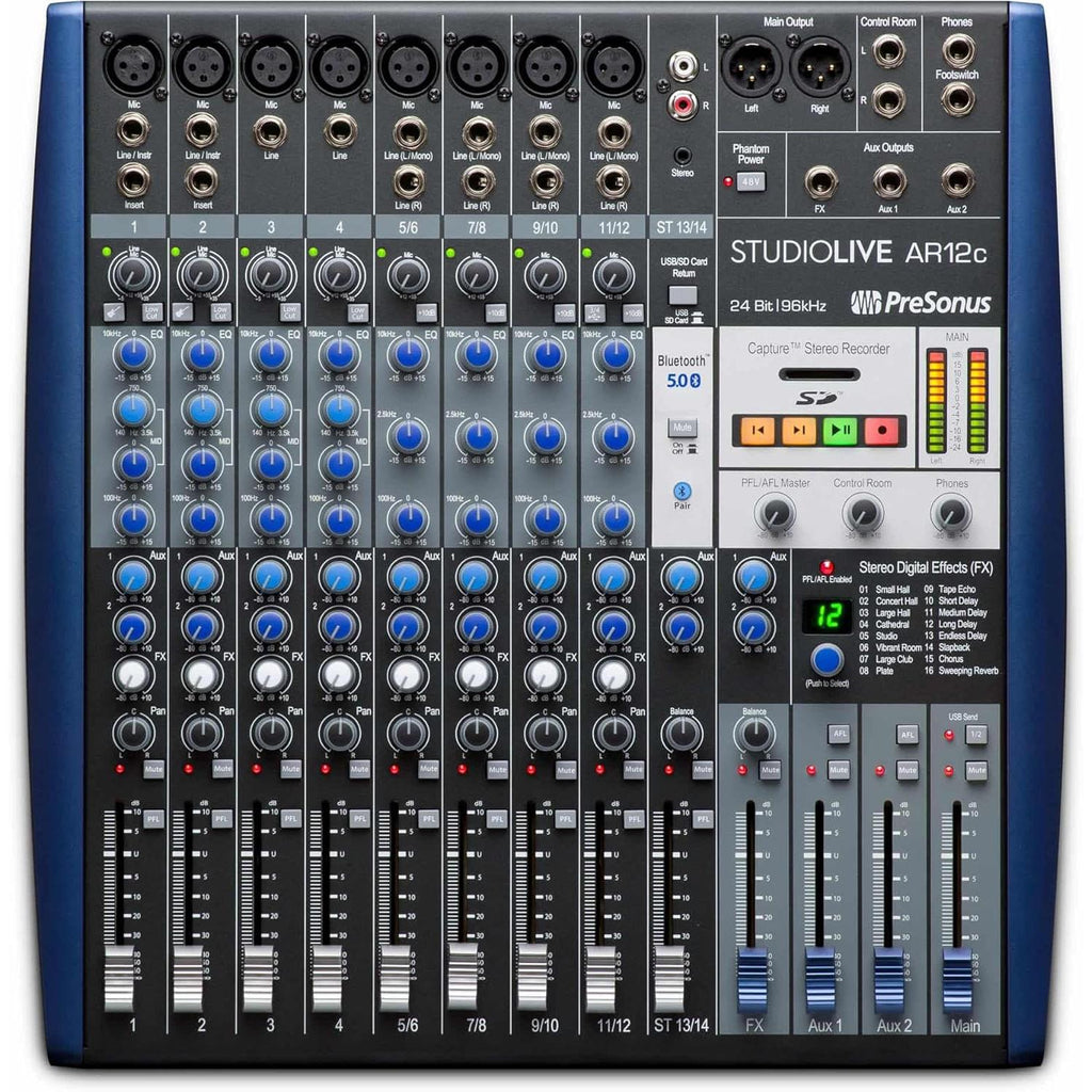 PRESONUS StudioLive AR12c Analog-Digital Mixer/Audio Interface 12 Channels
