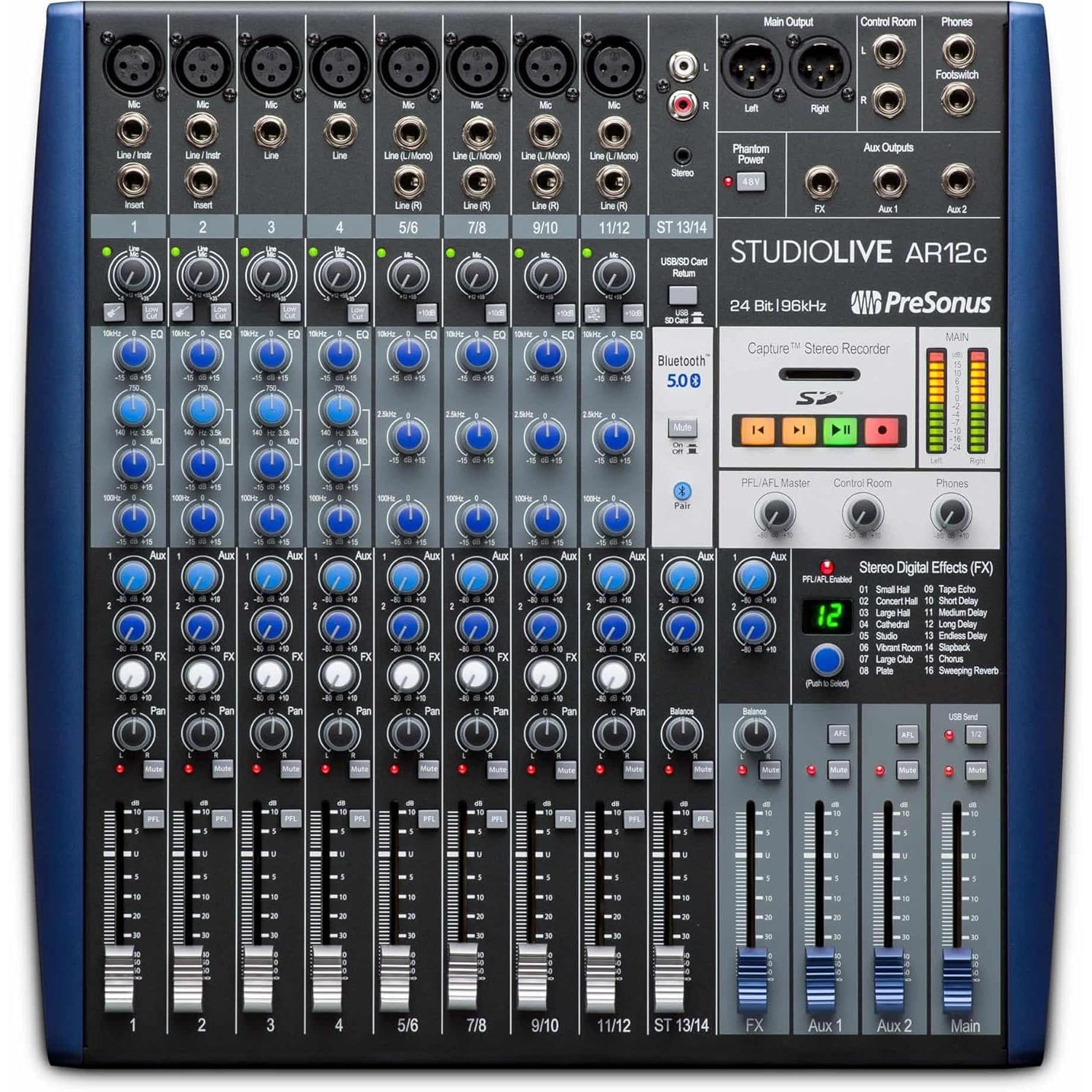 PRESONUS StudioLive AR12c Analog-Digital Mixer/Audio Interface 12 Channels