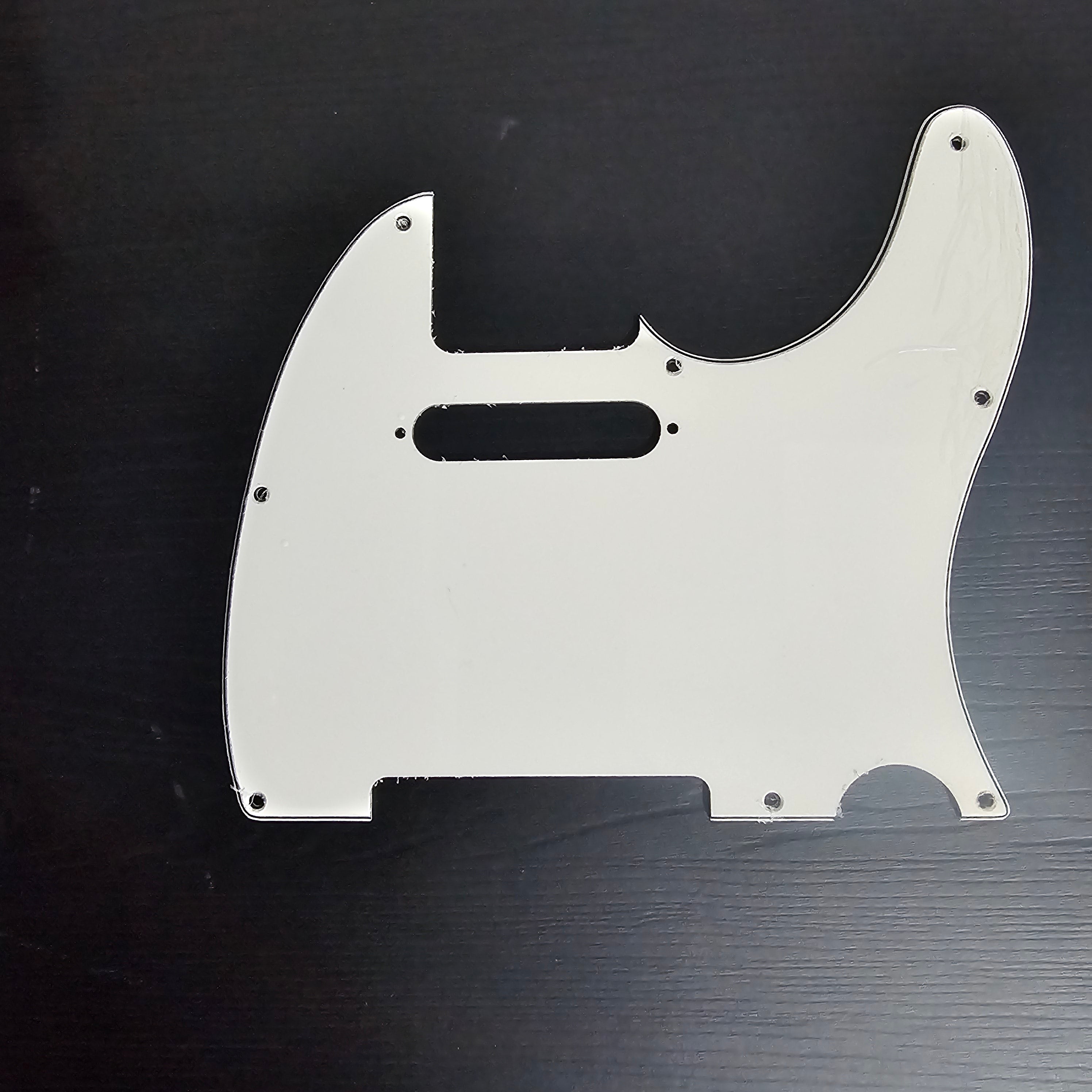 TELECASTER GUITAR PICKGUARD 3 PLY SINGLE COIL - WHITE