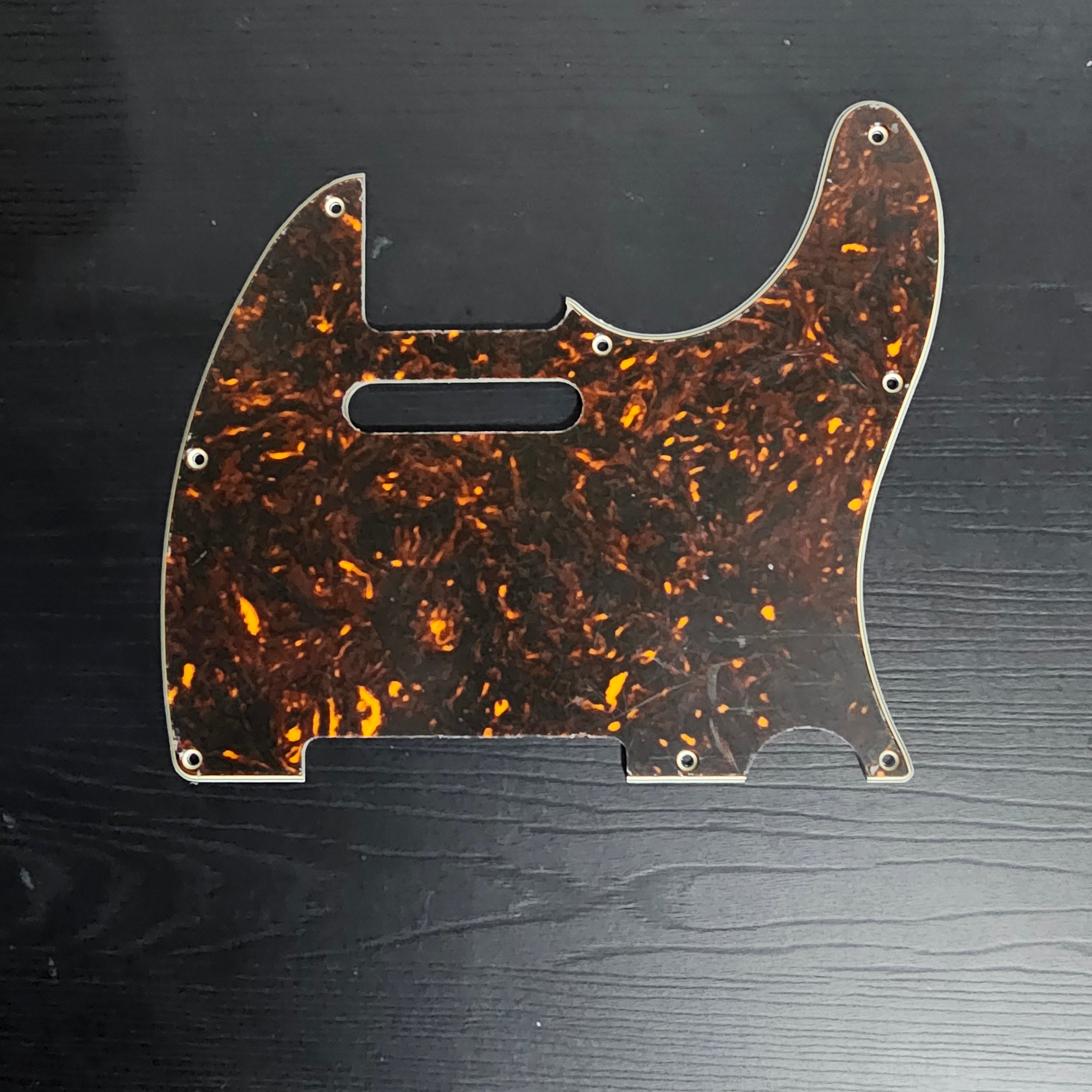 TELECASTER GUITAR PICKGUARD 3 PLY SINGLE COIL - TORTOISE