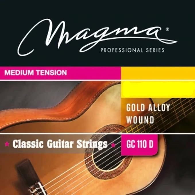 Classical Guitar Strings MagmaNormal Tension Crystal Nylon Special - Gold Alloy