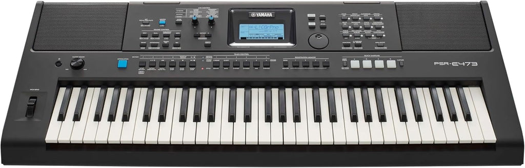 Yamaha PSR-E473 Keyboard - 61 Touch-Sensitive Keys with Stand