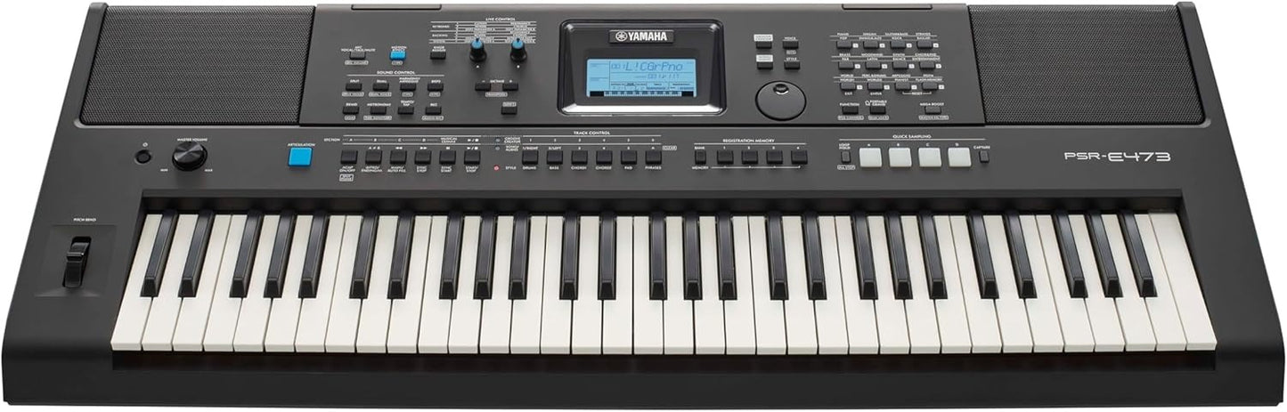 Tastiera Yamaha  PSR-E473 - 61 Tasti a Tocco Sensibile con supporto