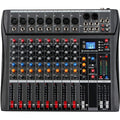8-channel Mixer/Audio Interface with MP3, USB, Bluetooth, and Echo Effect