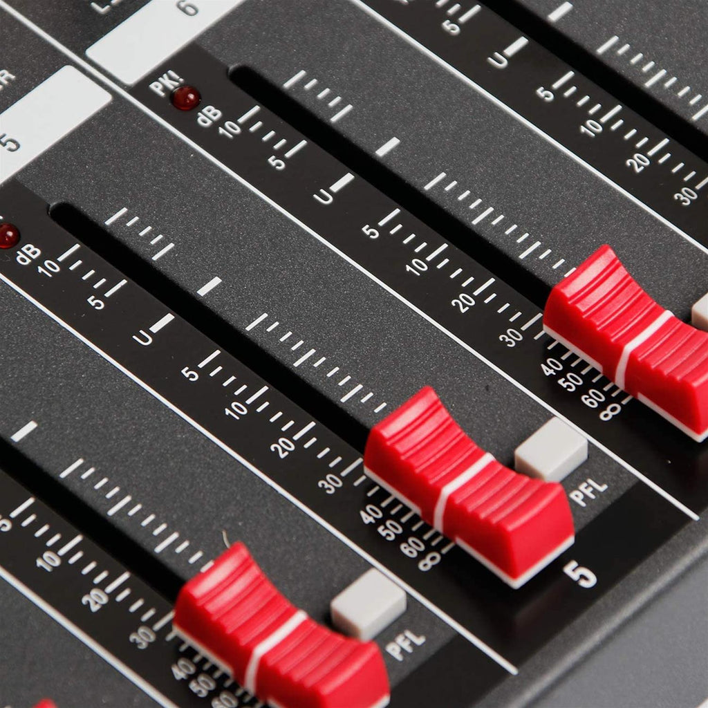 8-channel Mixer/Audio Interface with MP3, USB, Bluetooth, and Echo Effect