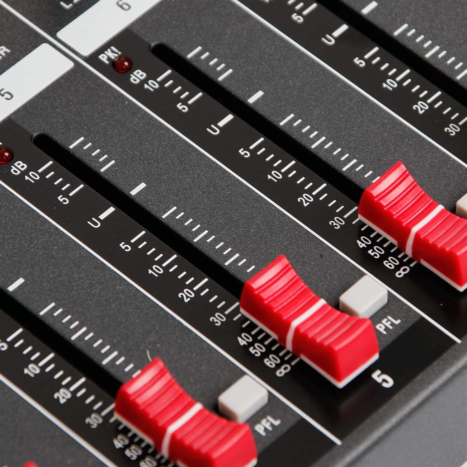 8-channel Mixer/Audio Interface with MP3, USB, Bluetooth, and Echo Effect