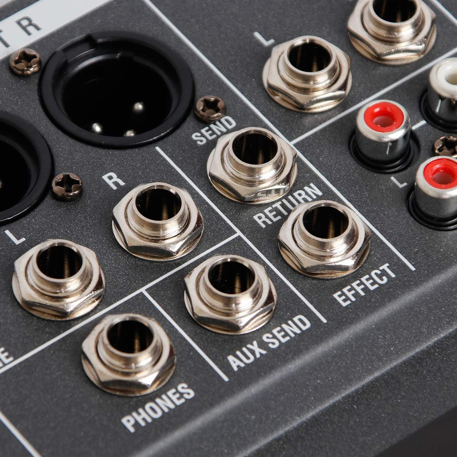 8-channel Mixer/Audio Interface with MP3, USB, Bluetooth, and Echo Effect