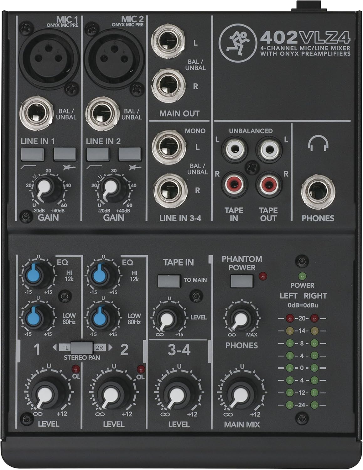 MIXER 4 CANALI CON 2 MIC PREAMP ONYX - USATO