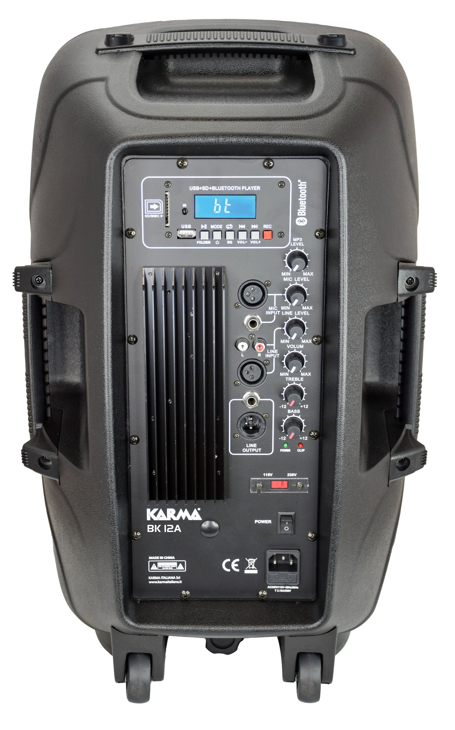 Karma BK12A -  Cassa Attiva - Mp3, Bluetooth, USB, FM Radio