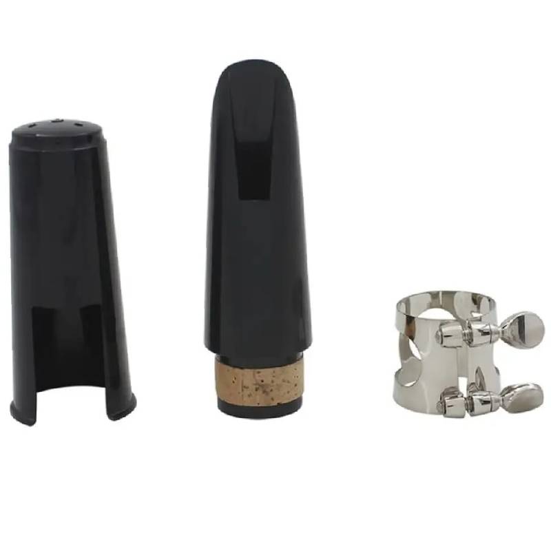 Clarinet mouthpiece kit, with ligature, reed, and plastic cap