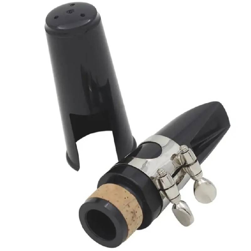 Clarinet mouthpiece kit, with ligature, reed, and plastic cap