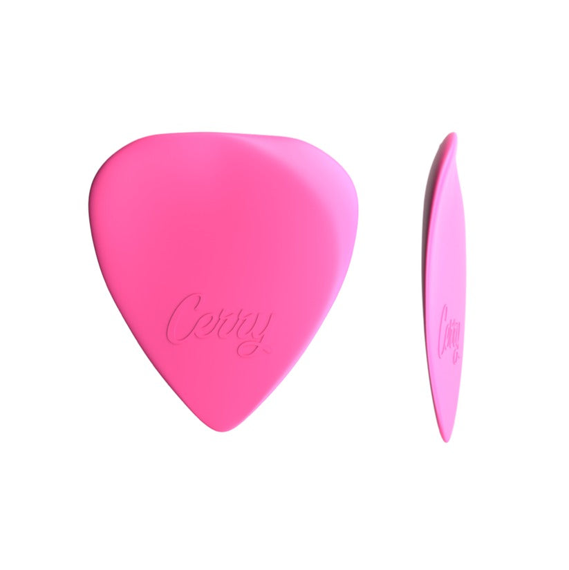 Acoustic Guitar Pick - Cerry pink nylon 0.6 mm.