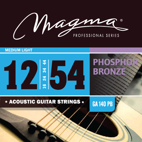 Corde acustiche Magma GA140PB in bronzo fosforoso, leggere 12-54
