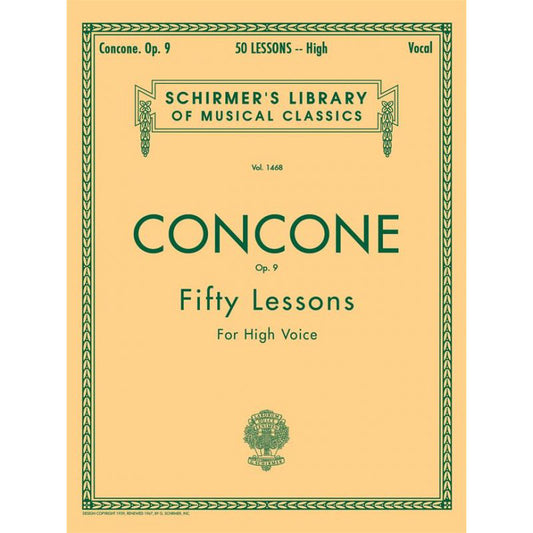 CONCONE 50 Lessons, Op.9 for High Voice