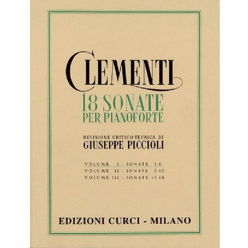M. CLEMENTI - 18 PIANO SONATAS VOL. 1 - PIANO SHEET MUSIC