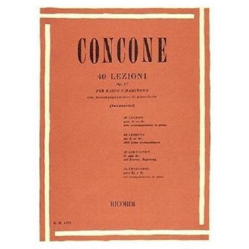 40 LEZIONI OP. 17 - GIUSEPPE CONCONE - VOCE E PIANOFORTE