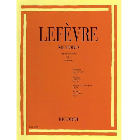GIOVANNI S. LEFEVRE - METODO PER CLARINETTO VOL. 1 - ED RICORDI