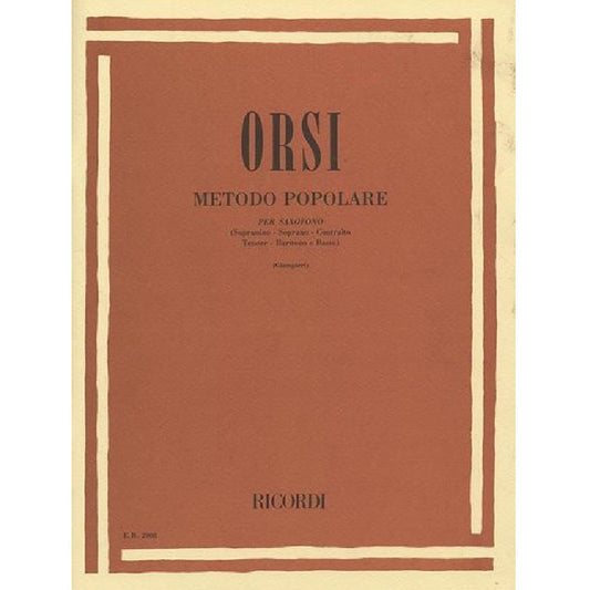 R. ORSI - METODO POPOLARE PER SASSOFONO