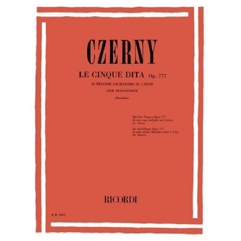 THE FIVE FINGERS OP. 777 - CARL CZERNY - PIANO - PIERO RATTALINO