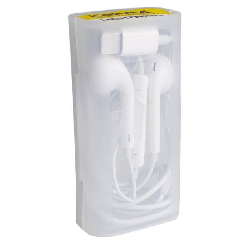 Karma Headphones - Earbuds with Built-in Microphone (Lightning, White - HPT LT)