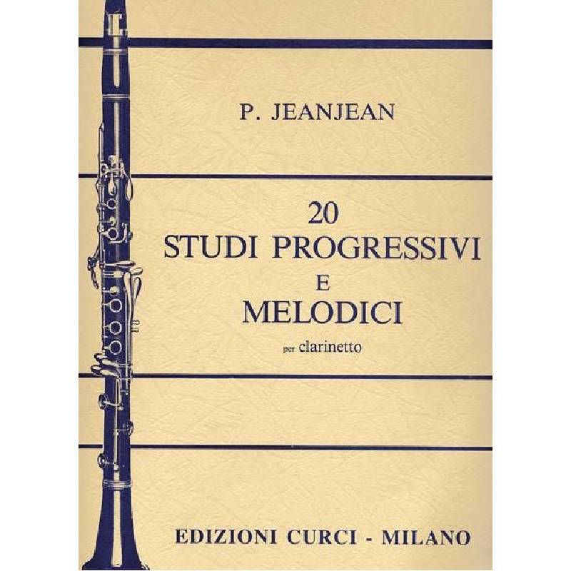 PAUL JEANJEAN - 20 PROGRESSIVE AND MELODIC STUDIES FOR CLARINET - CURCI ED.