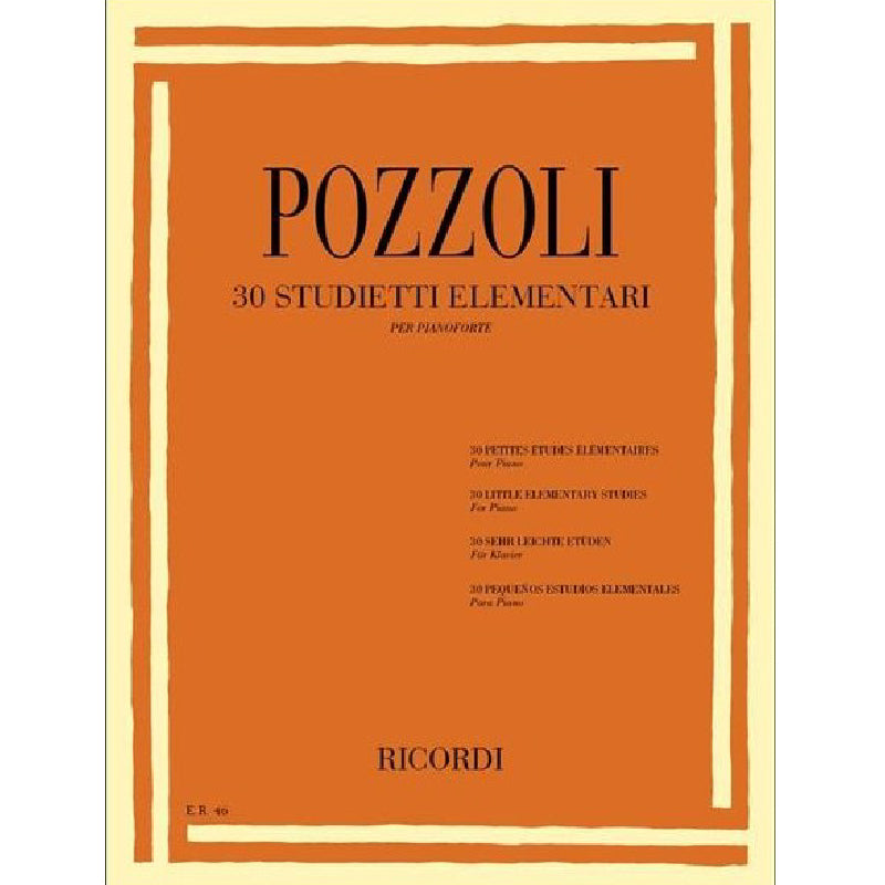 E. POZZOLI - 30 ELEMENTARY ETUDES - PIANO