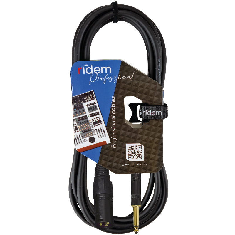 XLR M - Jack 6.3mm Cable - 5mt - RDM C185