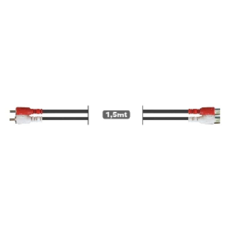 KARMA RCA M/RCA F Audio Extension Cable 1.5m CA 8206
