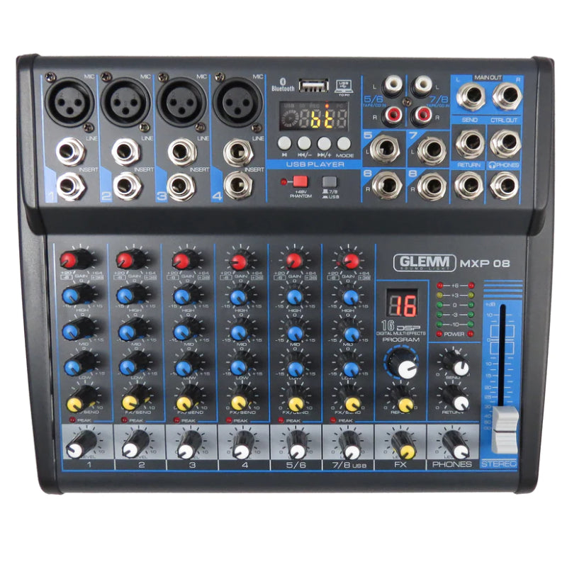 MXP 08 - Mixer 8 canali con effetti