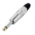 SINEXTESIS Professional 6.3 mm Mono Jack with Metal Body, Gold-Plated Tip, and Internal Plastic Strain Relief Clamp