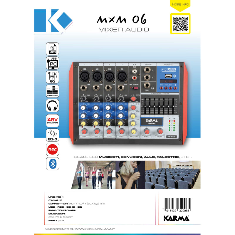 Karma MXM 06 Mixer 6 Canali