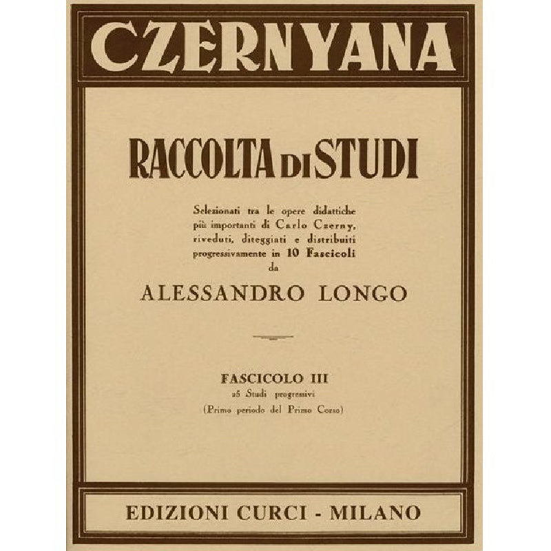 CZERNYANA VOL. 3 - 25 PROGRESSIVE STUDIES - CARL CZERNY