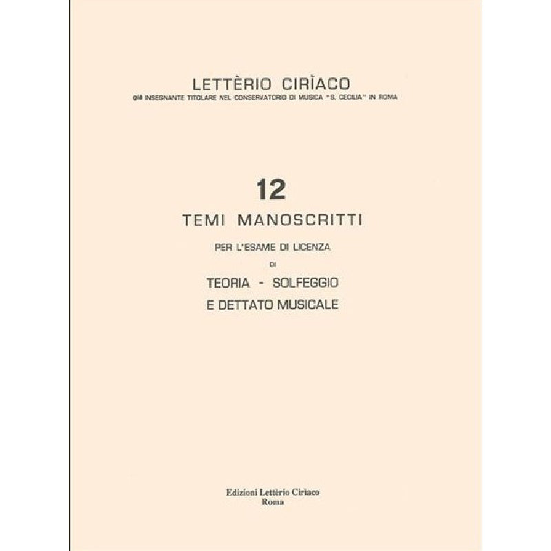 L. CIRIACO - EXAM PAPERS: 12 HANDWRITTEN ESSAYS