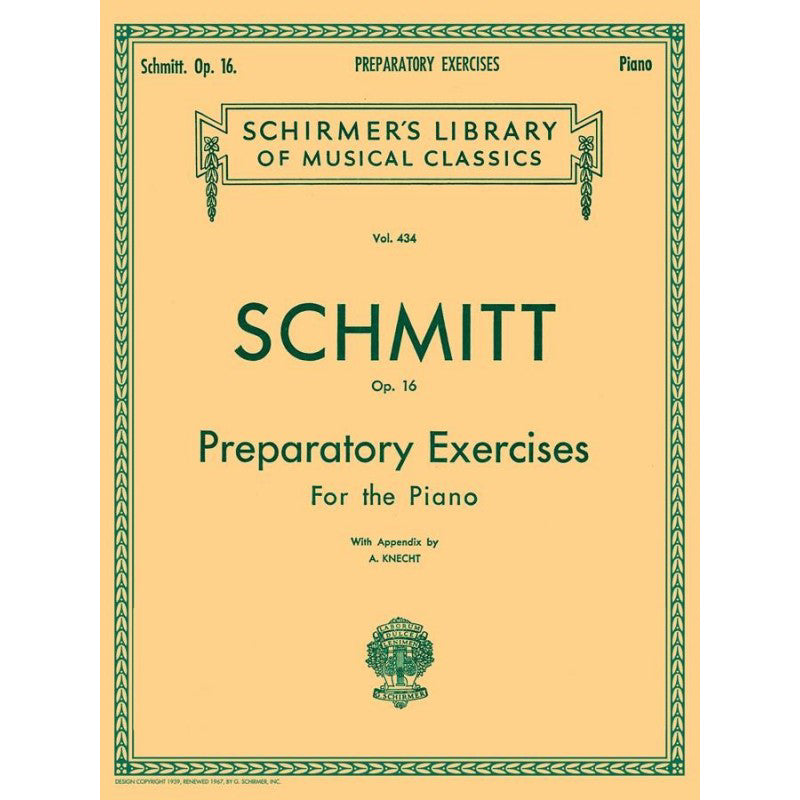PREPARATORY EXERCISES, OP. 16 - ALOYS SCHMITT - PIANO