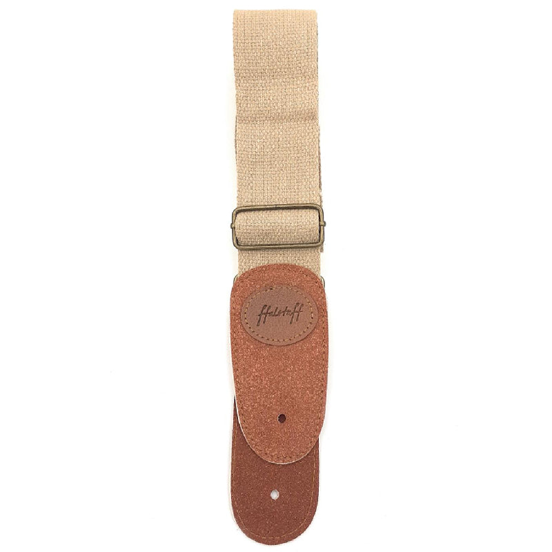 Nylon Shoulder Strap with Leather Endings (Beige)