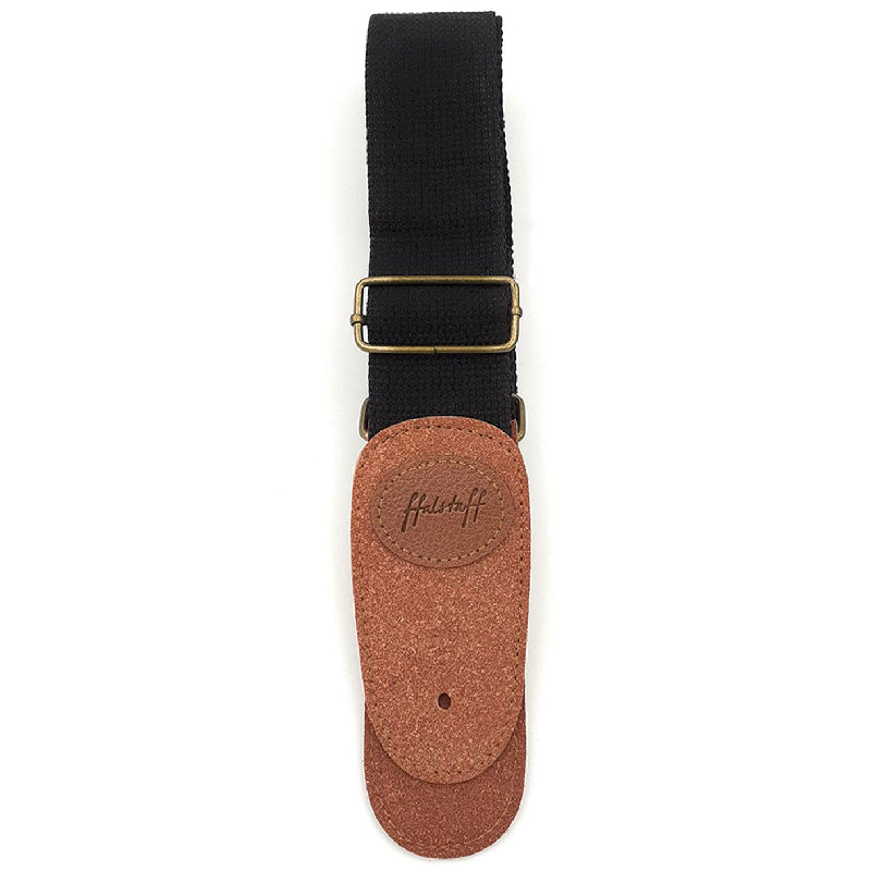 ffalstaff Nylon Shoulder Strap with Leather Ends (Black)