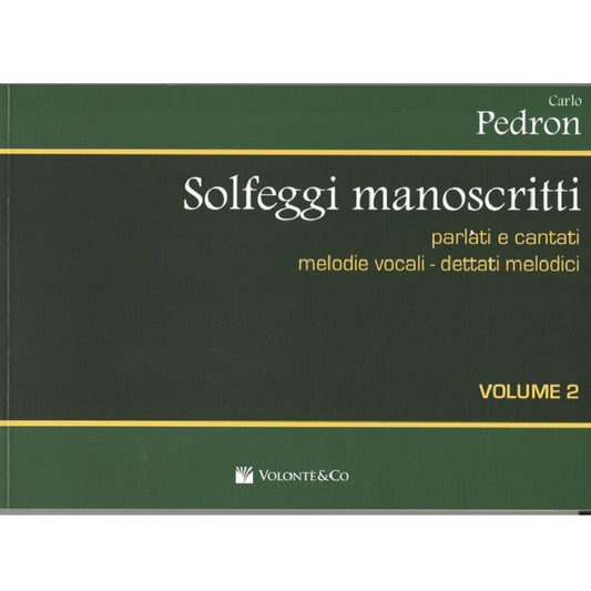 CARLO PEDRON - SOLFEGGI MANOSCRITTI - VOLUME 2