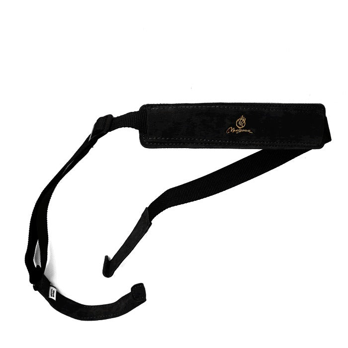 Black polypropylene padded leather strap for Classical guitar