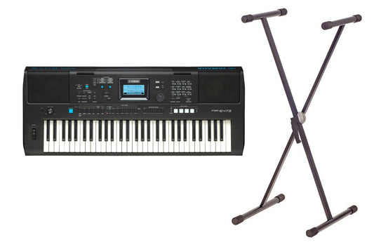 Tastiera Yamaha  PSR-E473 - 61 Tasti a Tocco Sensibile con supporto